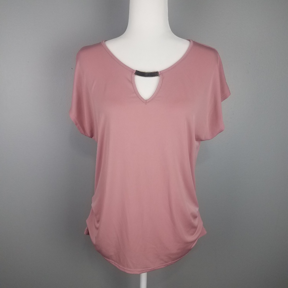 Love J Rose Colored Blouse Sz M